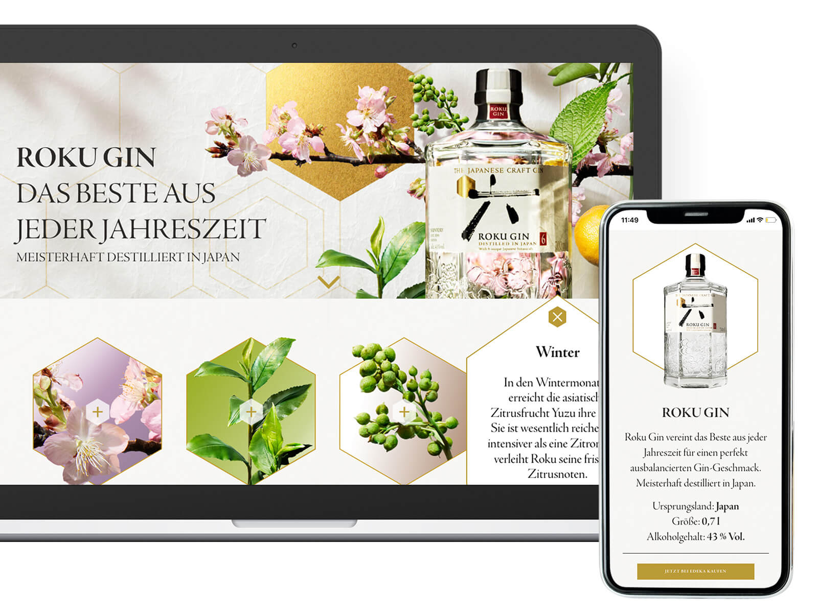 Website Entwicklung Case | dietz.digital | Roku Gin